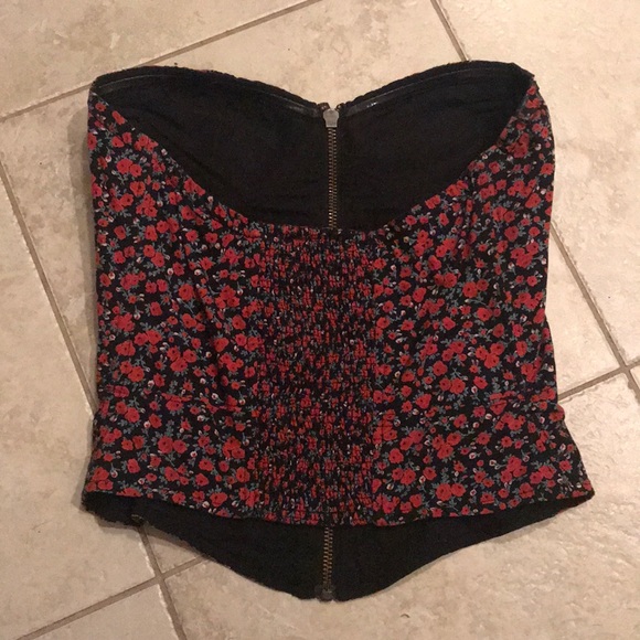 XS Jessica Simpson Bustier style zip up crop top - Picture 3 of 7